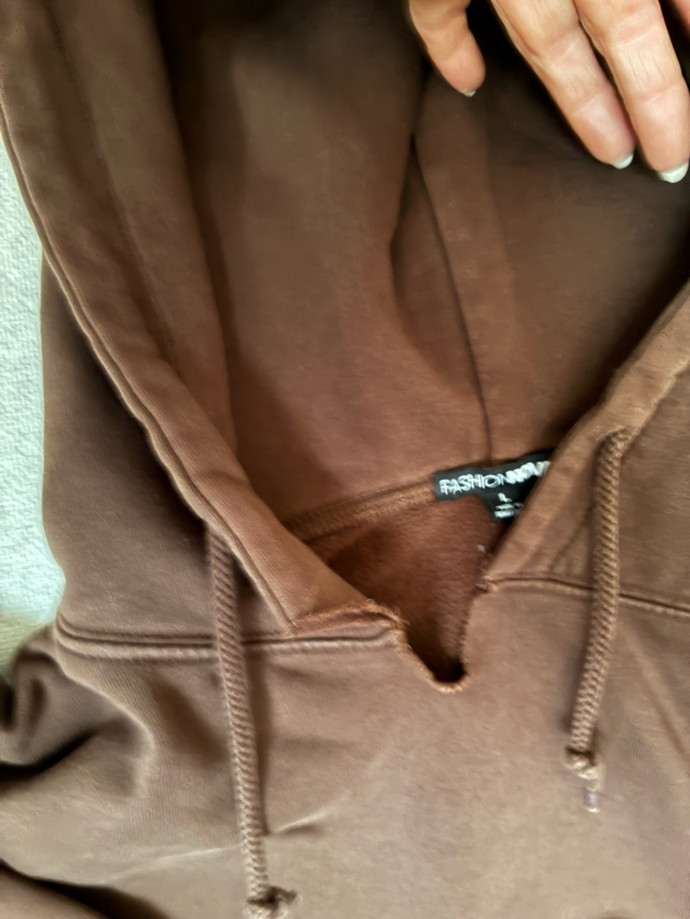 Fashion Nova Women's Chocolate Brown Hoodie & Jogger Set - Picture 5 of 6